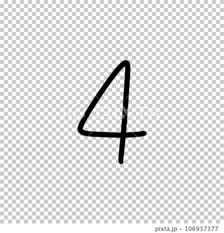Number 4 font for decor 106937377