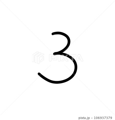 Number 3 font for decor Number 3 font for decor 106937379