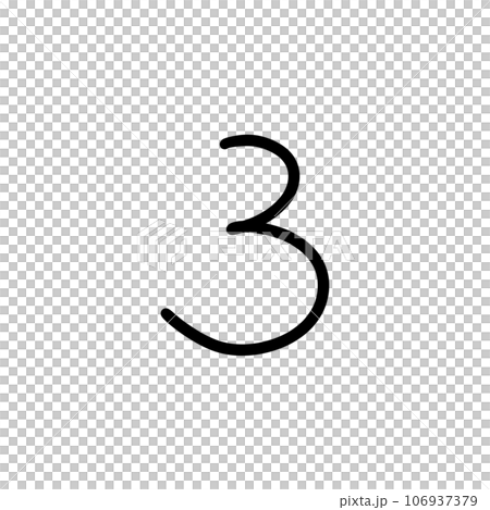 Number 3 font for decor 106937379