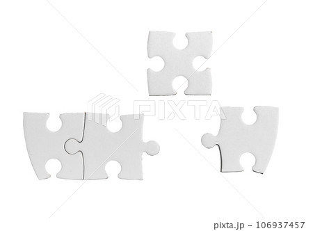 Missing incomplete puzzle piece, isolated on white 106937457