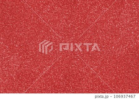 Red abstract blured background with shimmer, glitter and shine. Merry Christmas or new year bokeh. Saint Valentine day card. Copy space 106937467