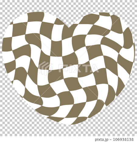 heart abstract check board groovy y2k retro cute kawaii pastel  106938138