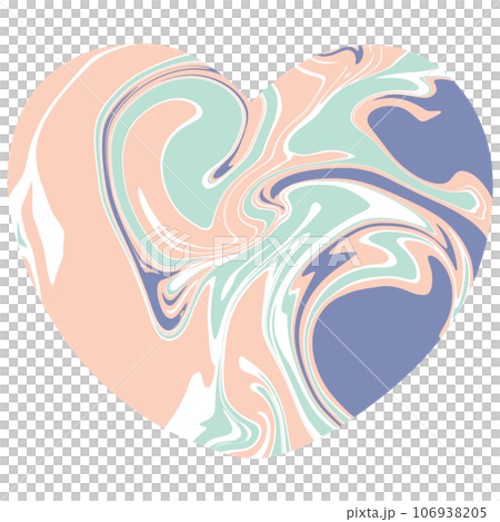 heart abstract colourful  groovy y2k retro cute kawaii pastel  106938205