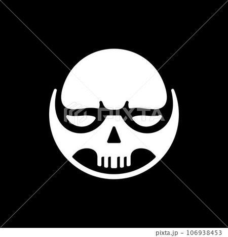 Human skull bone circle creative logo design Human skull bone circle creative logo design 106938453