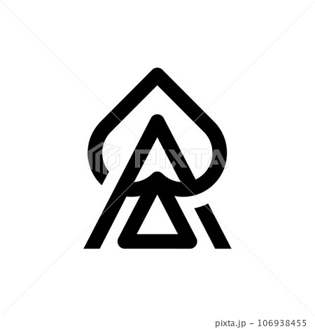 Letter a spade simple line creative logo design Letter a spade simple line creative logo design 106938455