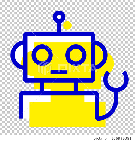 代表科學、機器人的兩種顏色樣式圖標 代表科學、機器人的兩種顏色樣式圖標 106939381