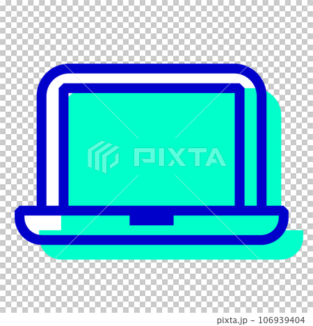 Bicolor style icons representing devices, laptops and computers Bicolor style icons representing devices, laptops and computers 106939404