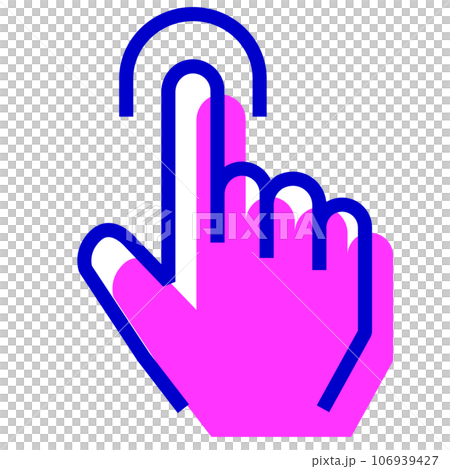 代表生物識別、手、手指、靜脈、食指的雙色風格圖標 106939427