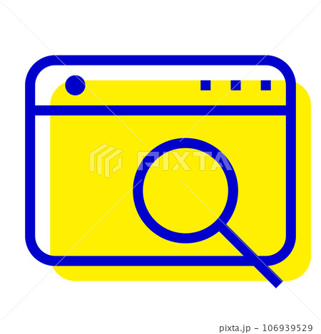 IT、プログラム、プログラミング、検索、虫眼鏡を表す2色スタイルのアイコン IT、プログラム、プログラミング、検索、虫眼鏡を表す2色スタイルのアイコン 106939529