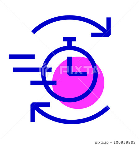 DX、効率化を表す2色スタイルのアイコン 106939885
