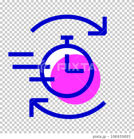 DX、効率化を表す2色スタイルのアイコン 106939885