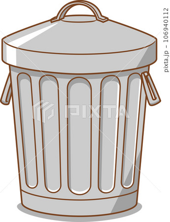 Vector illustration of trash can. 106940112