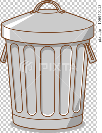 Vector illustration of trash can. 106940112