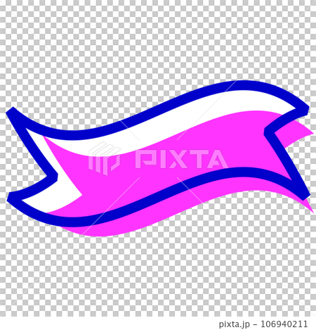 Two-color style icon representing a ribbon 106940211