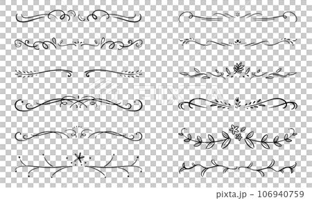 Soft and elegant decorative borders with a natural feel 106940759
