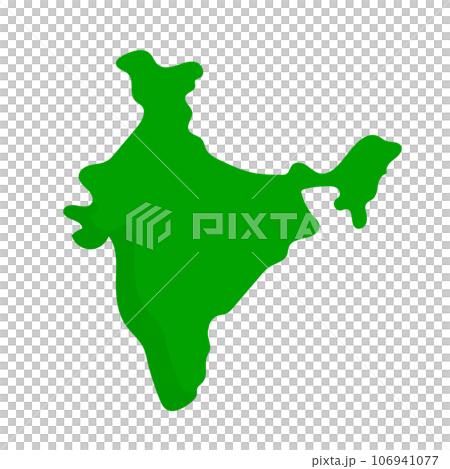 簡單的印度地圖圖標。向量。 106941077