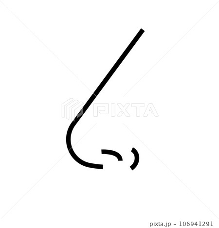 横から見た鼻のアイコン シンプル 横から見た鼻のアイコン シンプル 106941291