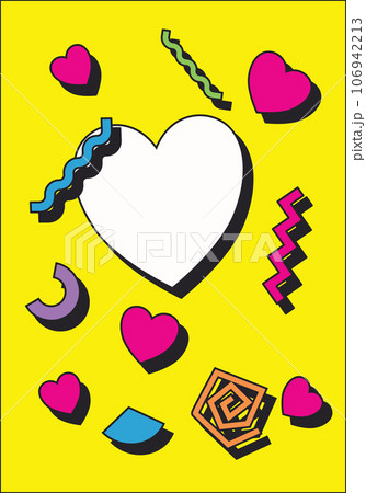 Abstract background in a 90s aesthetic. Vector illustration with empty space. 106942213