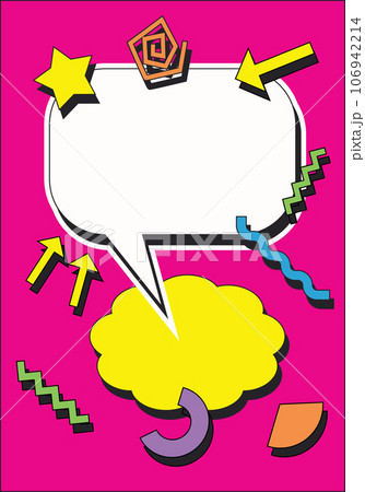 Abstract background in a 90s aesthetic. Vector illustration with empty space. 106942214