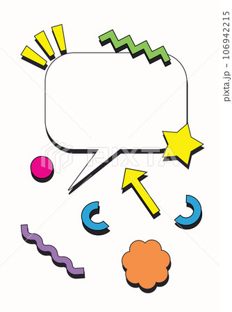 Abstract background in a 90s aesthetic. Vector illustration with empty space. 106942215