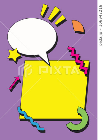 Abstract background in a 90s aesthetic. Vector illustration with empty space. 106942216