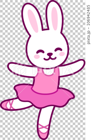 Cute cartoon bunny ballerina Cute cartoon bunny ballerina 106942485