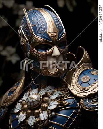 Male superhero character in blue suit with superpowers. AI Male superhero character in blue suit with superpowers. AI 106943036