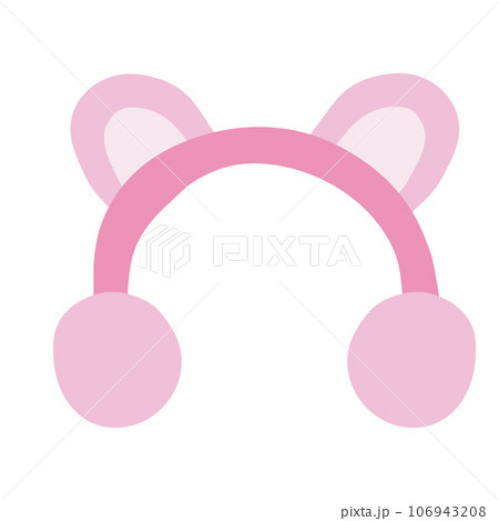 Winter clothes, earmuffs or ear warmer, flat vector 106943208
