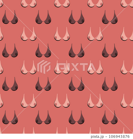 Seamless pattern, boobs black and white girl Seamless pattern, boobs black and white girl 106943876