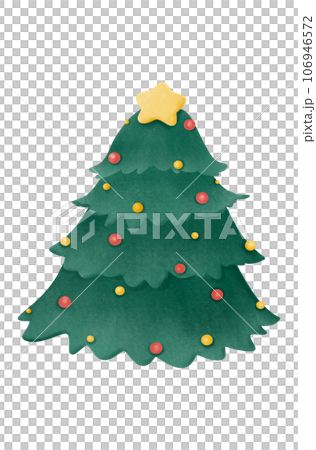 Cute  Christmas tree no background  106946572