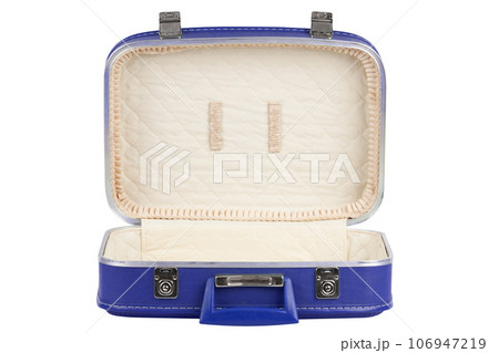 Open blue suitcase isolated on white. Open blue suitcase isolated on white. 106947219
