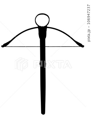 vintage crossbow black silhouette 106947237