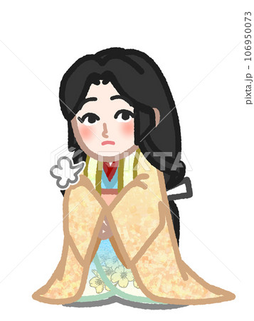 ため息を着く戦国時代の女性 106950073