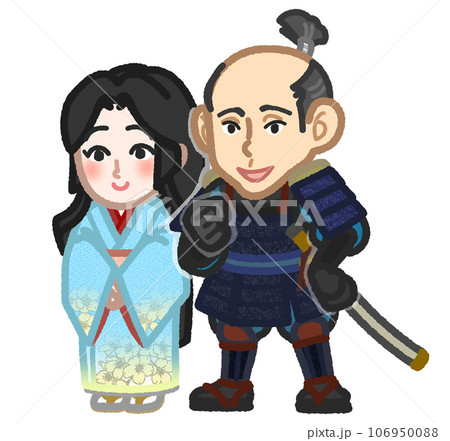 豊臣秀吉とねねをイメージしたイラスト 若年 豊臣秀吉とねねをイメージしたイラスト 若年 106950088