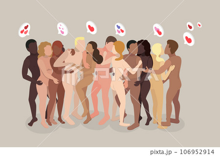 3D Isometric Flat Vector Conceptual Illustration of Polyamory 106952914