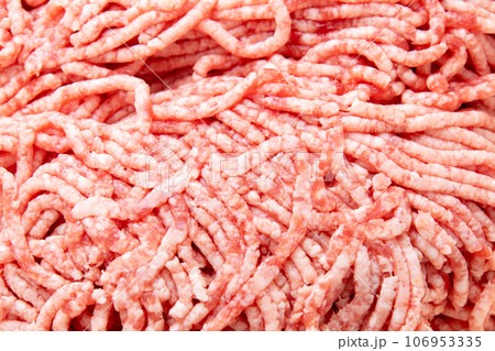 牛豚合い挽きミンチ肉のアップ。 106953335