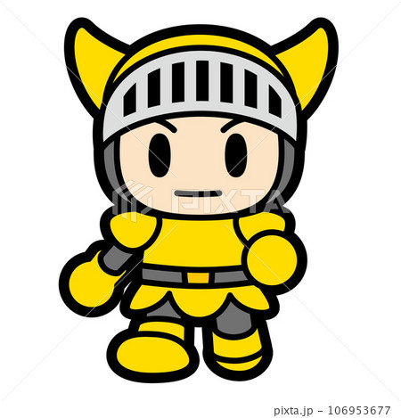 ゲーム風　戦士キャラクター　歩く　右足 106953677