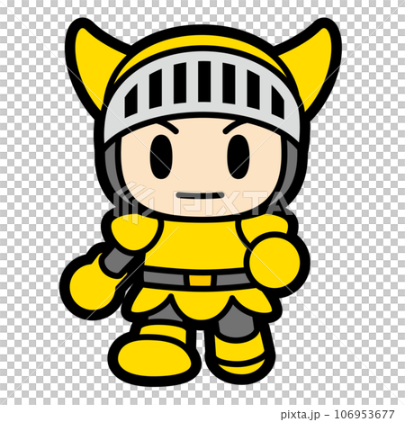 ゲーム風　戦士キャラクター　歩く　右足 106953677