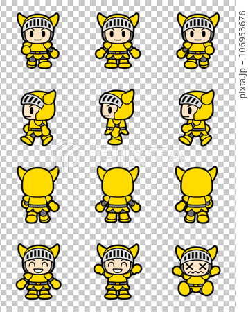 ゲーム風　戦士キャラクター　モーションセット 106953678