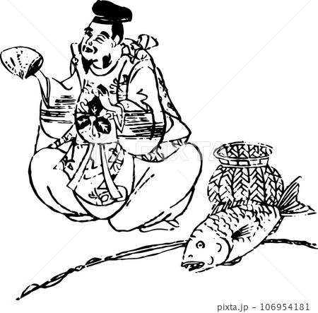 蛤を持つ恵比寿天 106954181