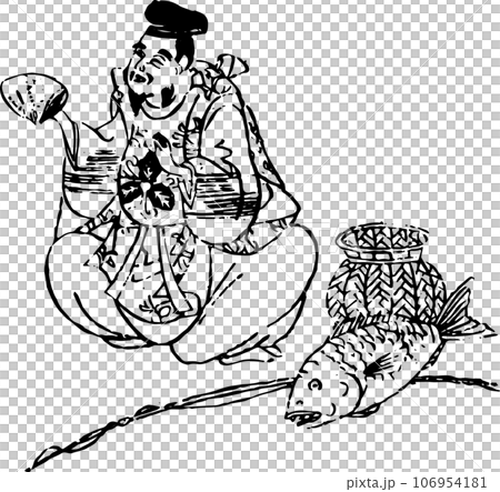 蛤を持つ恵比寿天 106954181