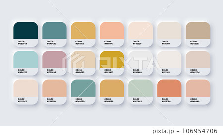 Color Palette, Colour Swatches in RGB, HEX Colors, Bright Colour in HEX Codes Catalog, Paint Palette, Colorful Tones Color Palette, Colour Swatches in RGB, HEX Colors, Bright Colour in HEX Codes Catalog, Paint Palette, Colorful Tones 106954706