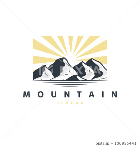 Mountain Nature Landscape Logo Simple Minimalist Design, Vector Illustration Symbol Template Mountain Nature Landscape Logo Simple Minimalist Design, Vector Illustration Symbol Template 106955441