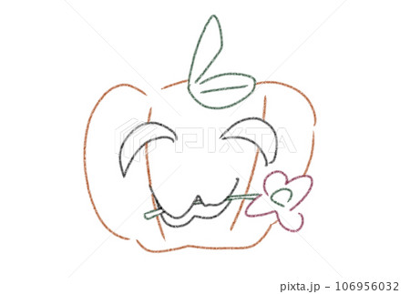 花をくわえたカボチャ 106956032