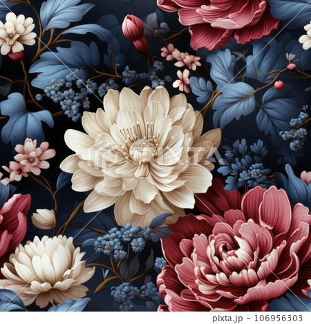 seamless pattern with Elegance flower. seamless pattern with Elegance flower. 106956303