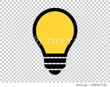 Simple light bulb icon Simple light bulb icon 106957191