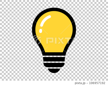 Simple light bulb icon Simple light bulb icon 106957192