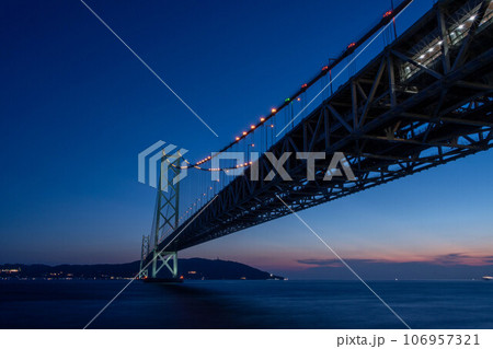 明石海峡大橋 (阪神セ・リーグ制覇ライトアップ) 106957321