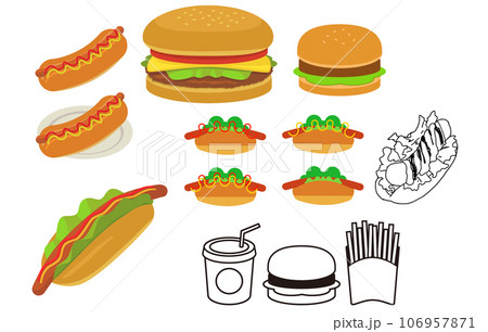 ホットドッグ＆ハンバーガー　詰め合わせセット 106957871
