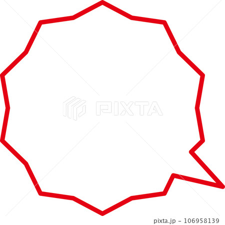 カクカクした吹き出し赤 カクカクした吹き出し赤 106958139